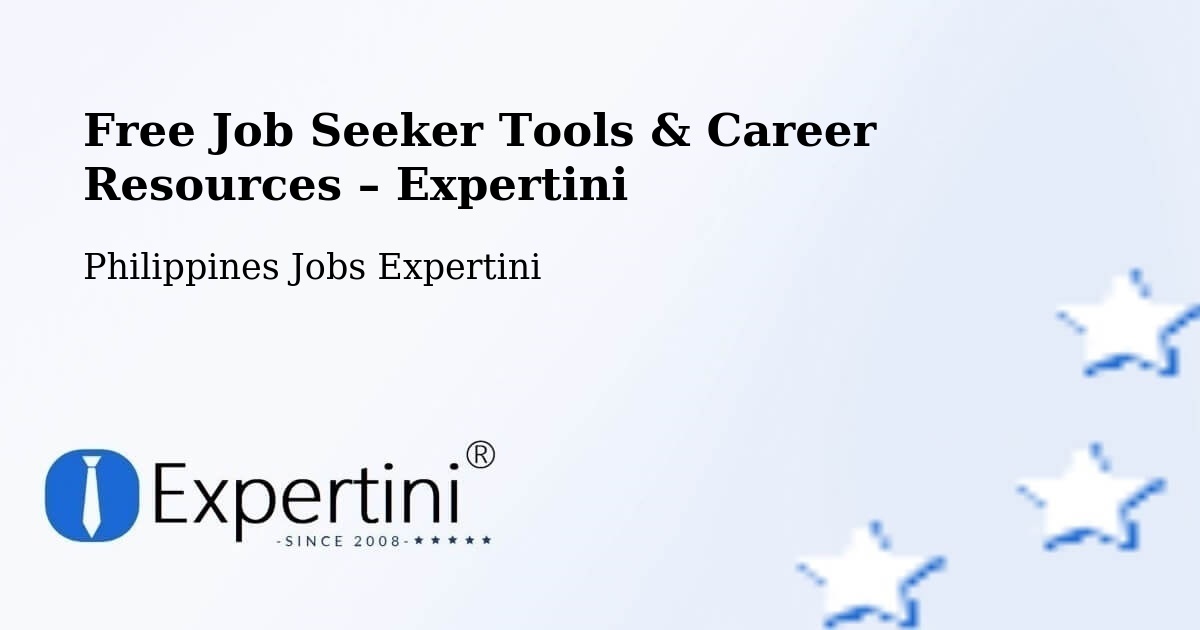 Free Job Seeker Tools & Career Resources – Binabalian - Binabalian, Philippines Jobs Expertini